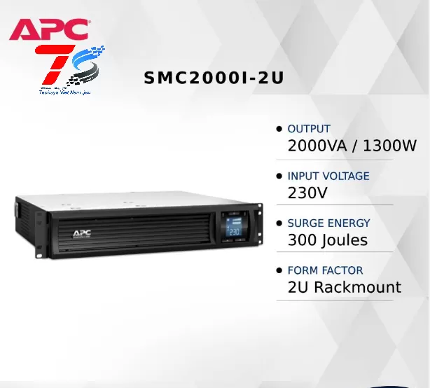 Bộ lưu điện UPS APC Smart-UPS SMC2000I-2U ( 2000VA/1300W)